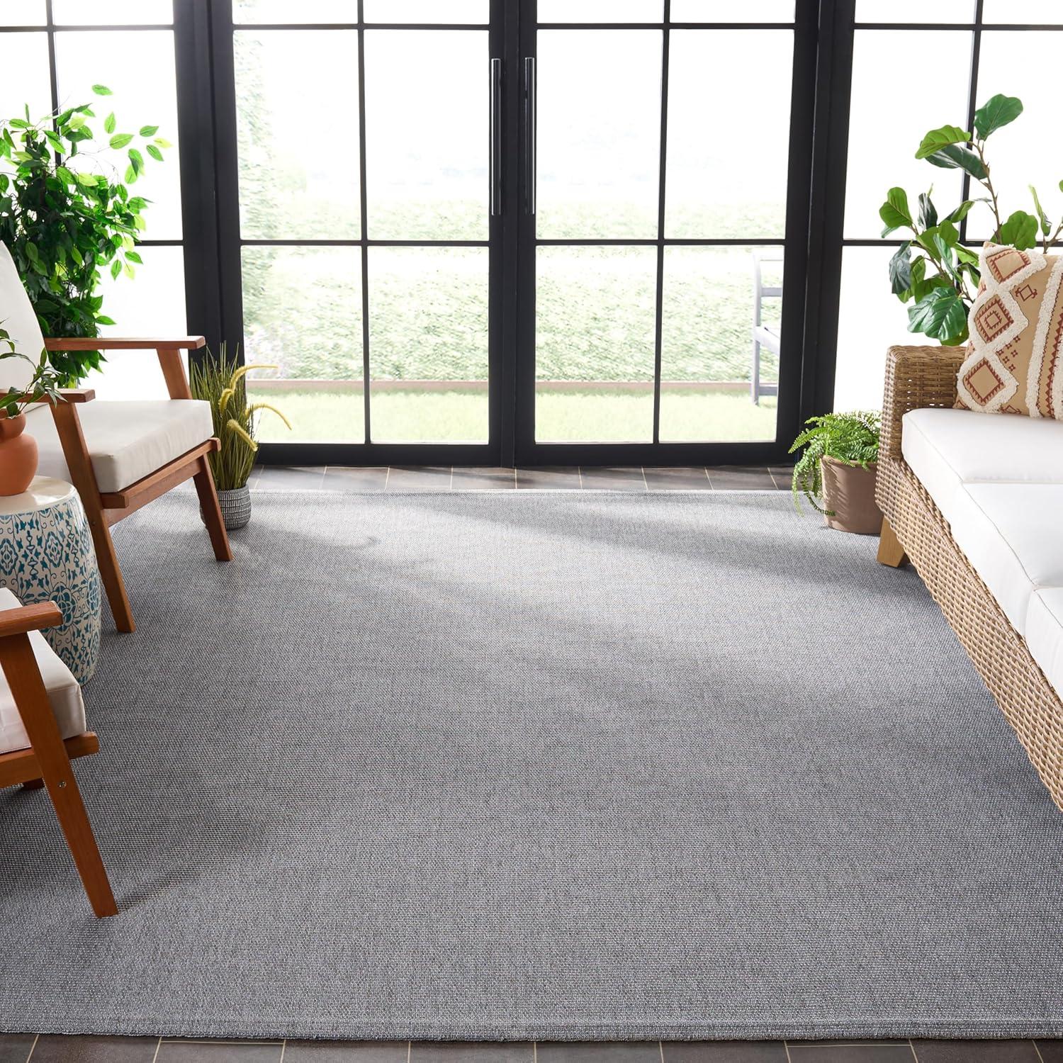 image:imageSAFAVIEH Washable Rug Outdoor Sisal AllWeather Collection 8 x 10 Natural NonShedding amp Easy to Clean Ideal for Patio Backyard Mudroom SAW642BGrey