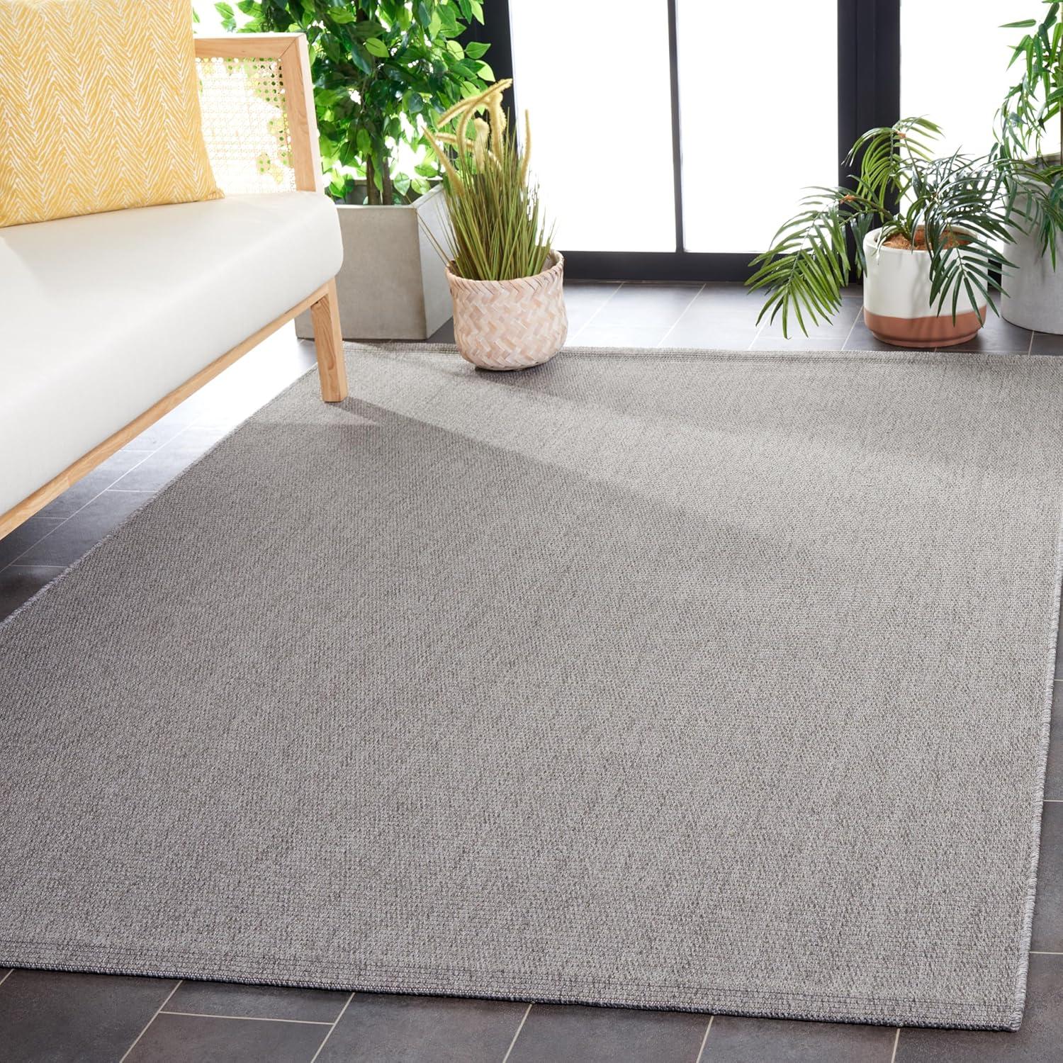 image:imageSAFAVIEH Washable Rug Outdoor Sisal AllWeather Collection 8 x 10 Natural NonShedding amp Easy to Clean Ideal for Patio Backyard Mudroom SAW642BGrey