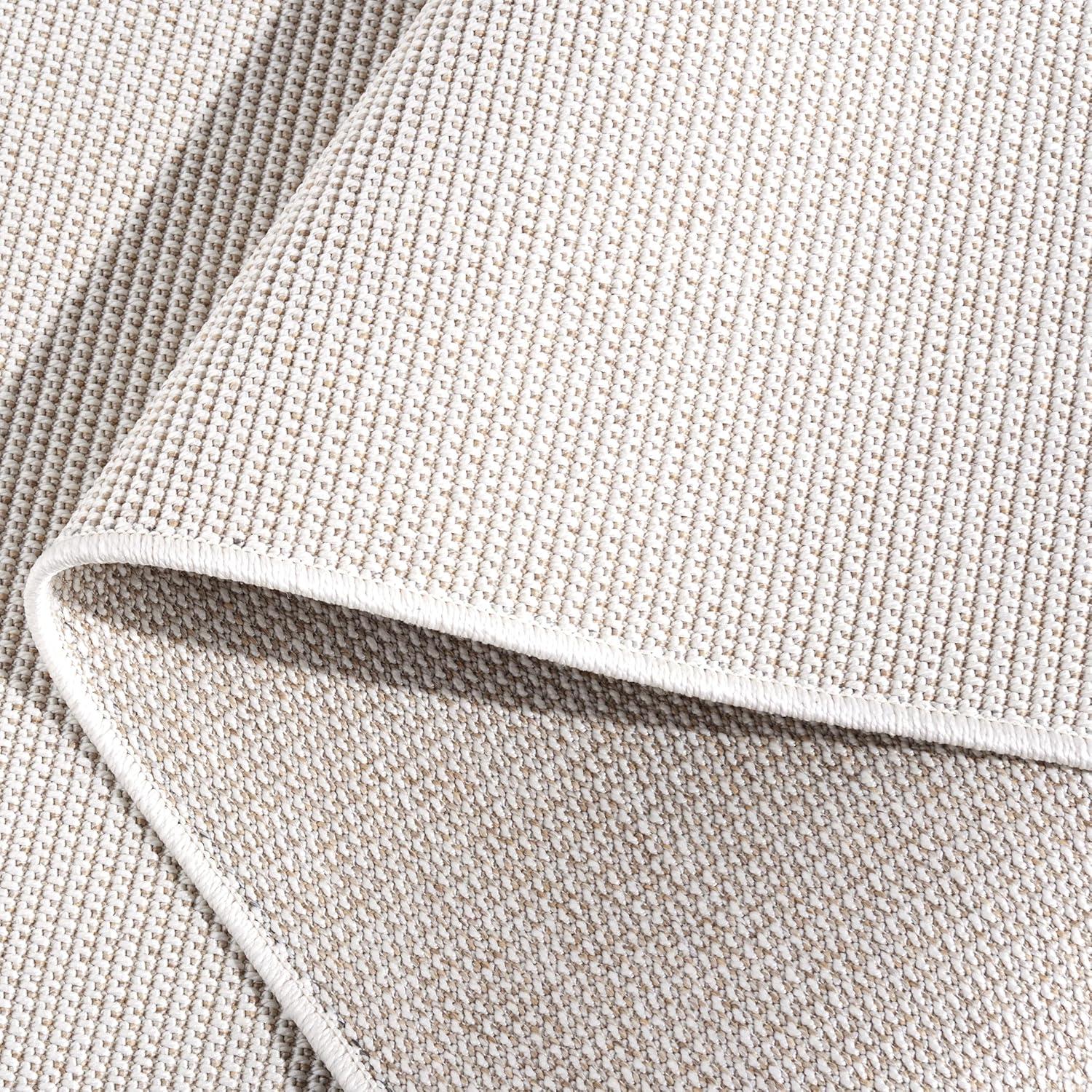 image:imageSAFAVIEH Washable Rug Outdoor Sisal AllWeather Collection 8 x 10 Natural NonShedding amp Easy to Clean Ideal for Patio Backyard Mudroom SAW642BIvoryBeige