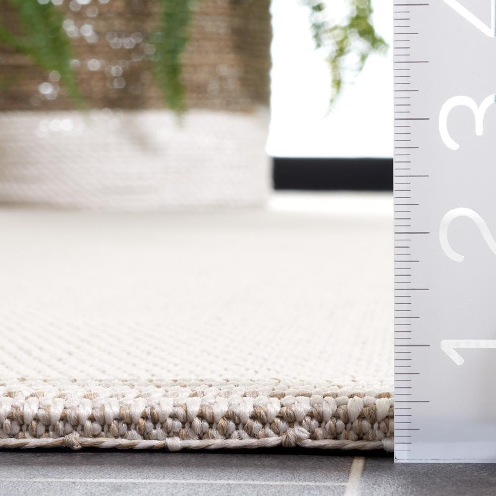 image:imageSAFAVIEH Washable Rug Outdoor Sisal AllWeather Collection 8 x 10 Natural NonShedding amp Easy to Clean Ideal for Patio Backyard Mudroom SAW642BIvoryBeige