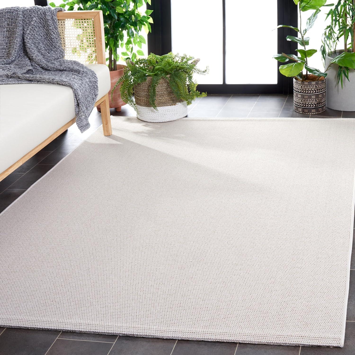 image:imageSAFAVIEH Washable Rug Outdoor Sisal AllWeather Collection 8 x 10 Natural NonShedding amp Easy to Clean Ideal for Patio Backyard Mudroom SAW642BIvoryBeige