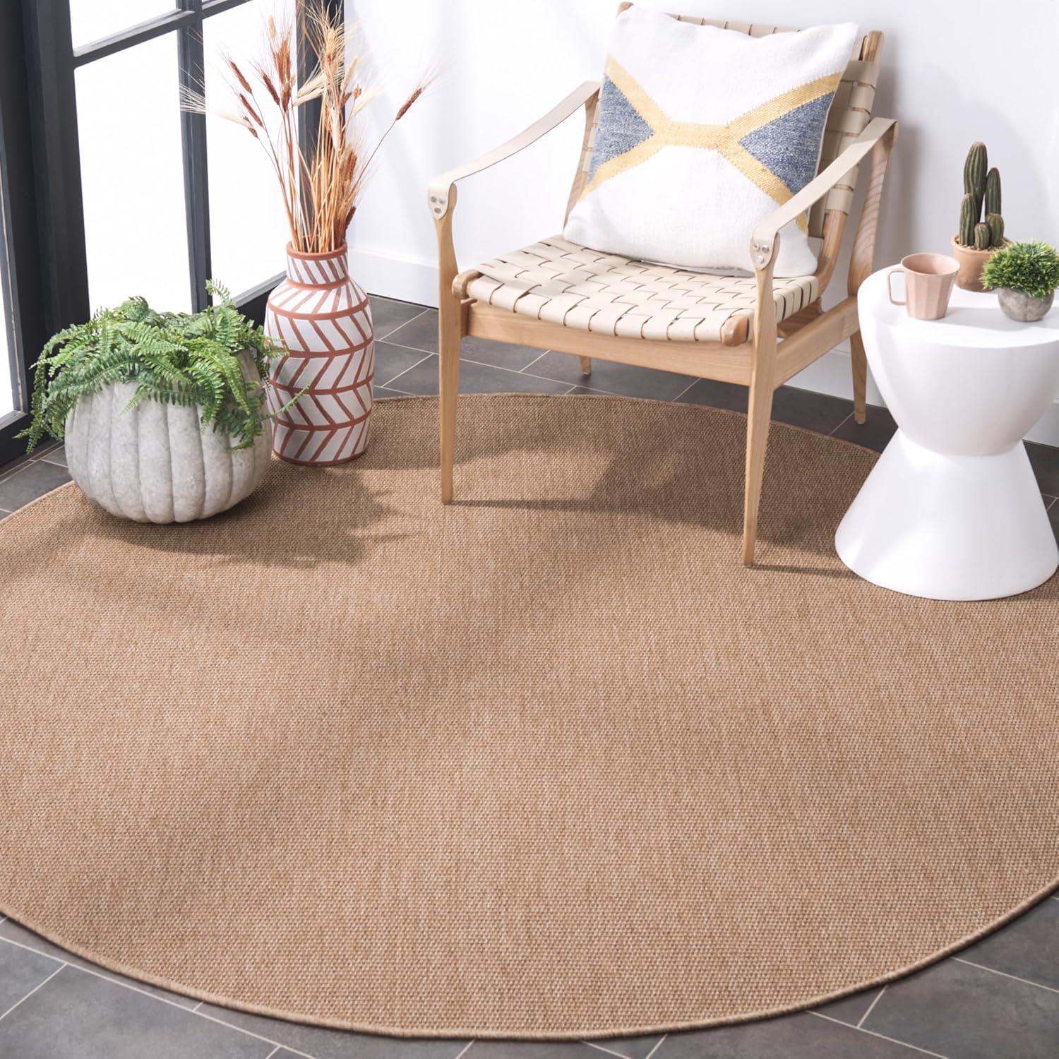 image:imageSAFAVIEH Washable Rug Outdoor Sisal AllWeather Collection 8 x 10 Natural NonShedding amp Easy to Clean Ideal for Patio Backyard Mudroom SAW642BNatural