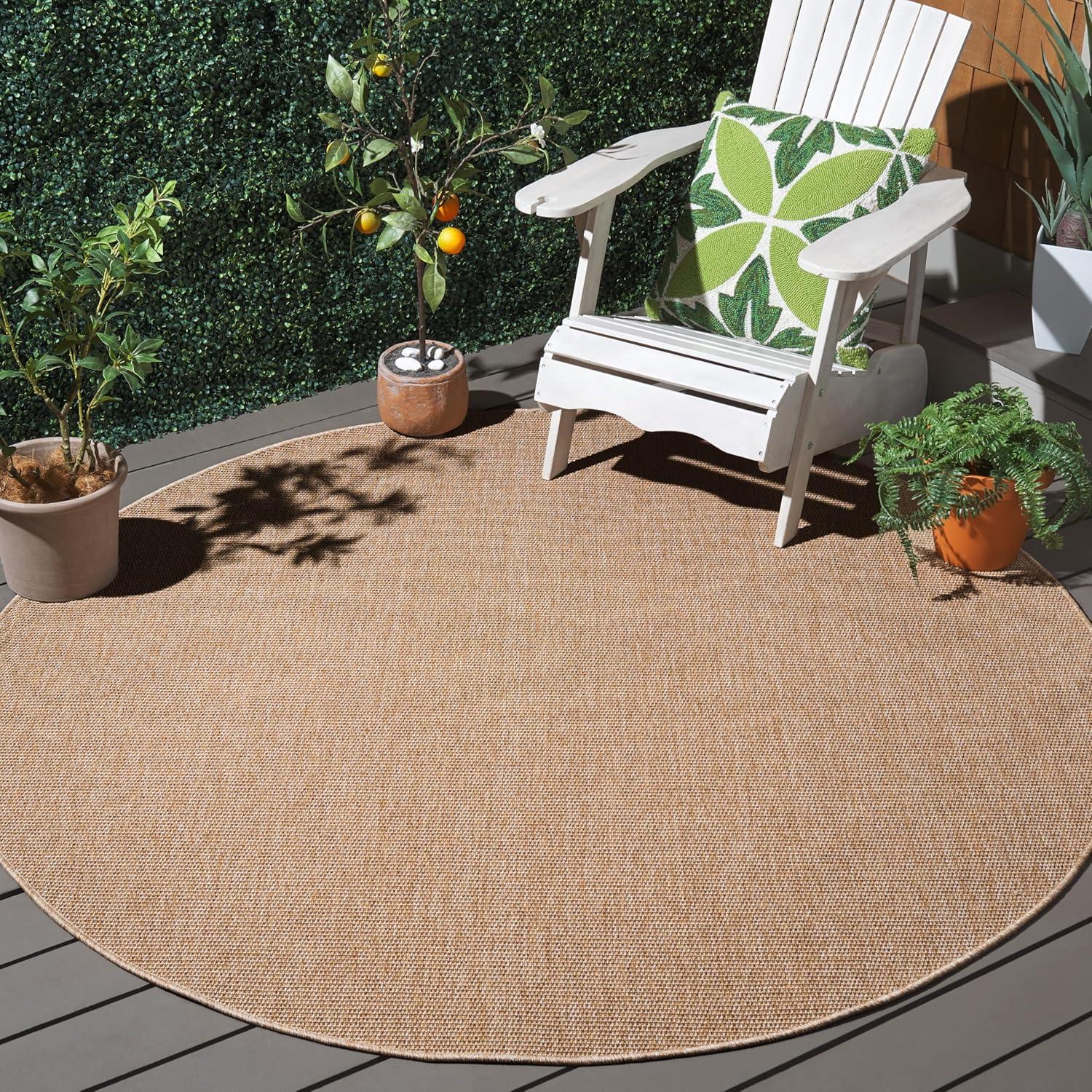 image:imageSAFAVIEH Washable Rug Outdoor Sisal AllWeather Collection 8 x 10 Natural NonShedding amp Easy to Clean Ideal for Patio Backyard Mudroom SAW642BNatural