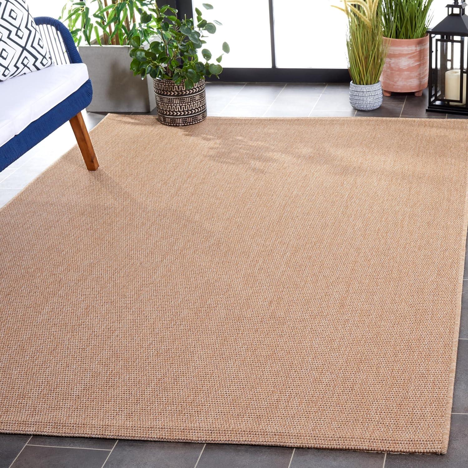 image:imageSAFAVIEH Washable Rug Outdoor Sisal AllWeather Collection 8 x 10 Natural NonShedding amp Easy to Clean Ideal for Patio Backyard Mudroom SAW642BNatural