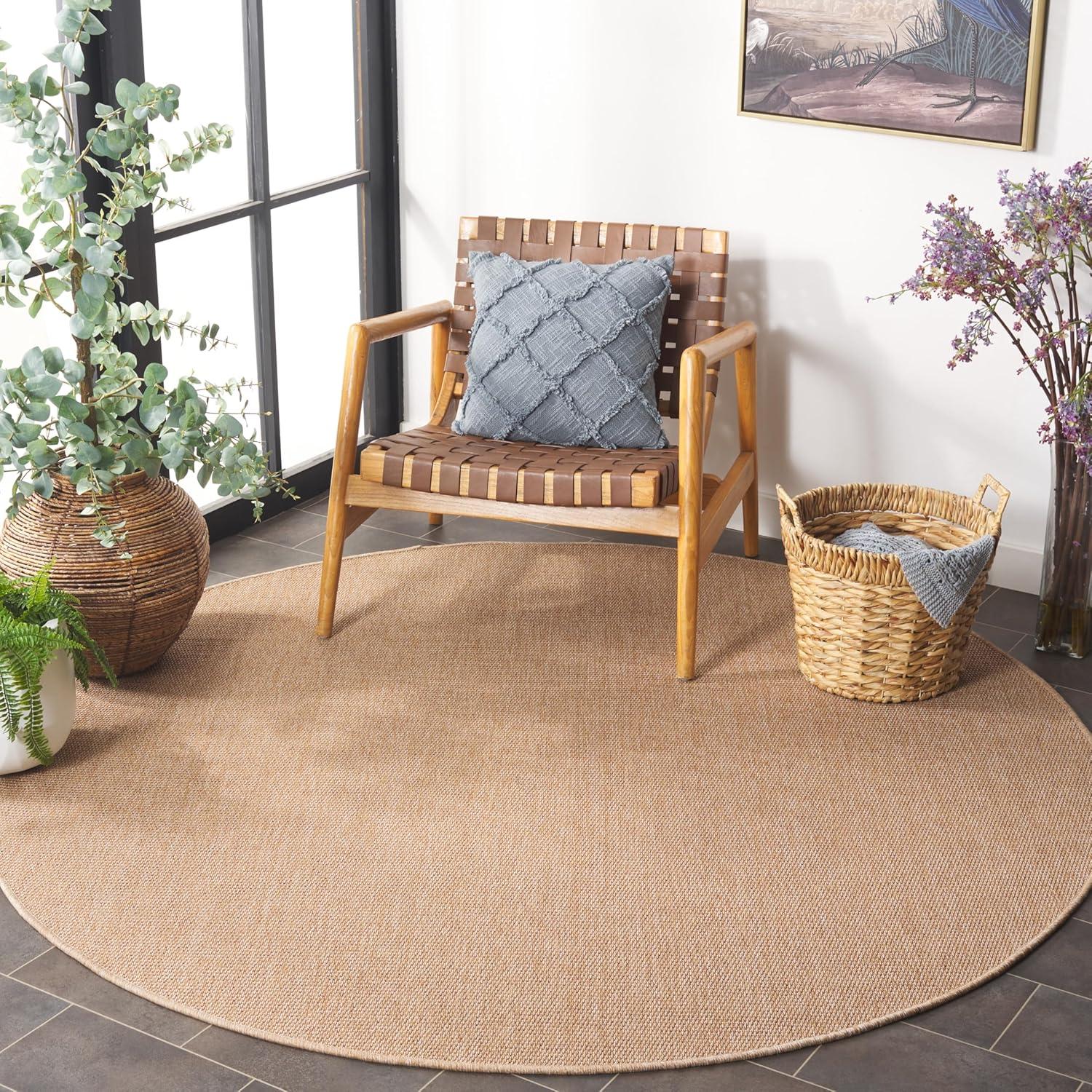 image:imageSAFAVIEH Washable Rug Outdoor Sisal AllWeather Collection 8 x 10 Natural NonShedding amp Easy to Clean Ideal for Patio Backyard Mudroom SAW642BNatural