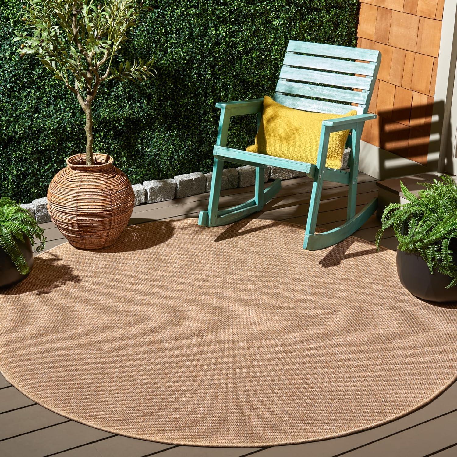 image:imageSAFAVIEH Washable Rug Outdoor Sisal AllWeather Collection 8 x 10 Natural NonShedding amp Easy to Clean Ideal for Patio Backyard Mudroom SAW642BNatural