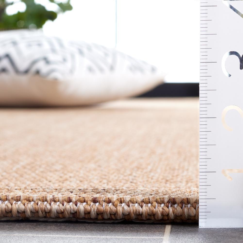 image:imageSAFAVIEH Washable Rug Outdoor Sisal AllWeather Collection 8 x 10 Natural NonShedding amp Easy to Clean Ideal for Patio Backyard Mudroom SAW642BNatural