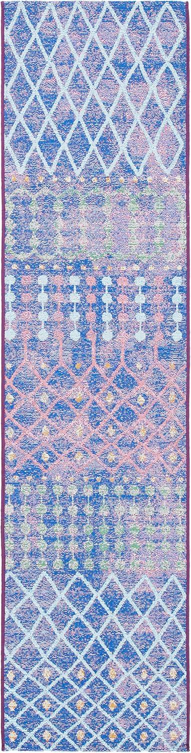 image:imageSAFAVIEH Washable Rug Outdoor Summer Collection 53 x 76 Blue amp Light Blue NonShedding amp Easy to Clean Ideal for Patio Backyard Mudroom SMR452MBlueLight Blue