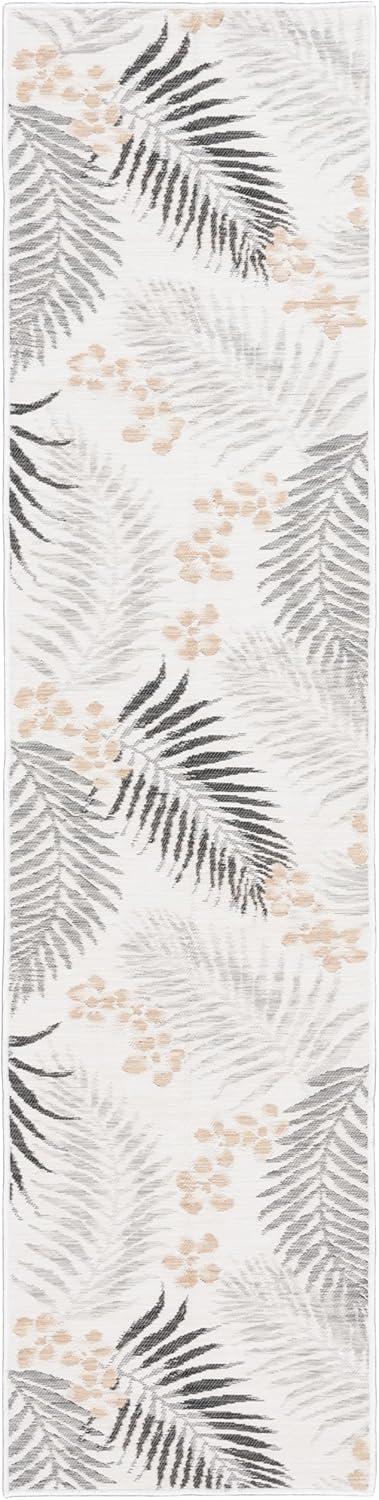 image:imageSAFAVIEH Washable Rug Outdoor Sunrise Collection 8 x 10 Ivory amp Blue Gold NonShedding amp Easy to Clean Ideal for Patio Backyard Mudroom SUN675AIvoryGrey Black