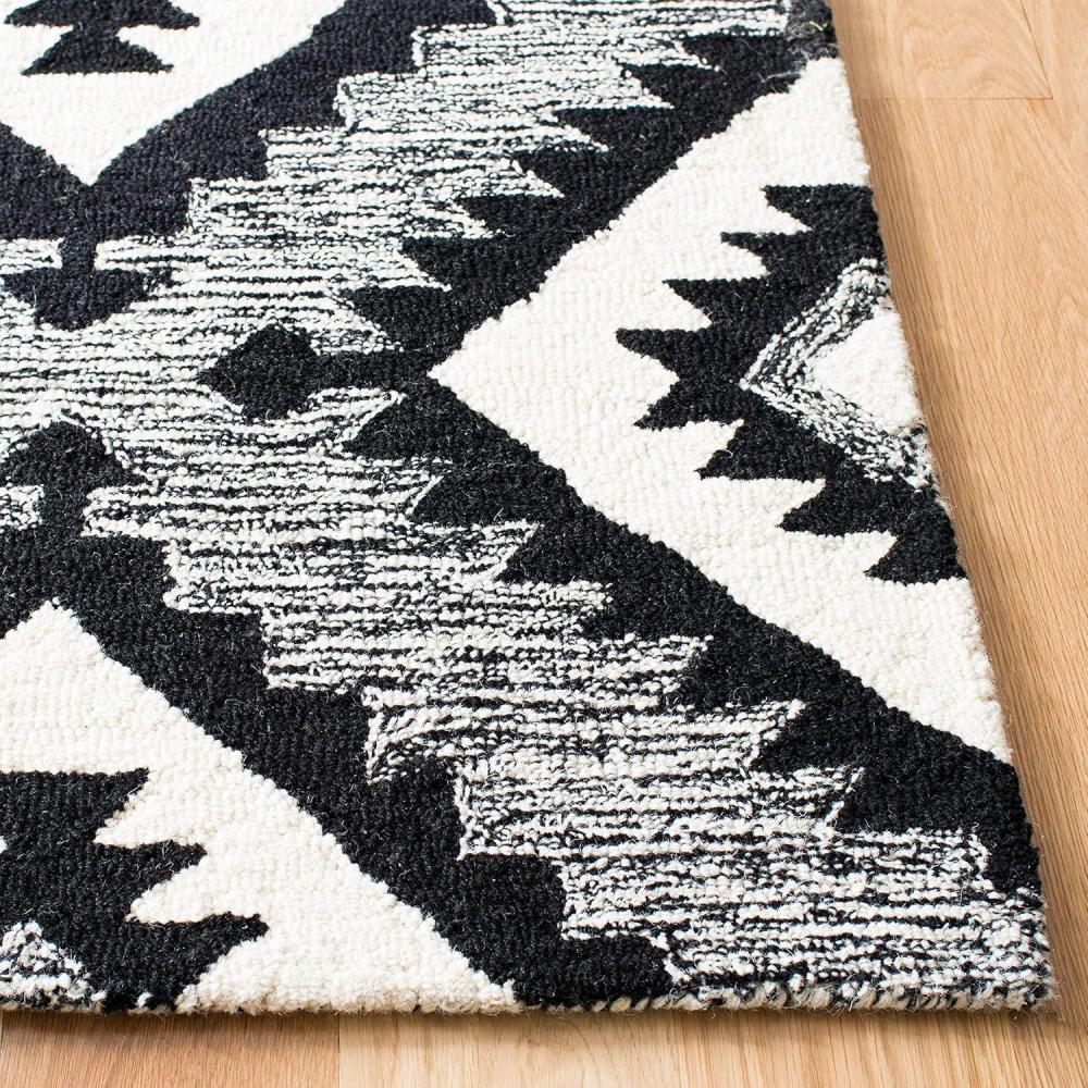 image:imageSAFAVIEH Area Rug 8x10 Aspen Collection Large Charcoal amp Black Handmade Wool Ideal for Living Room Bedroom Office Dining Space APN813ZCharcoalBlack