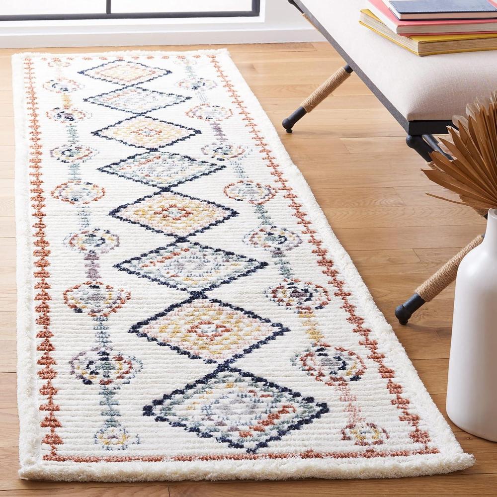 image:imageSAFAVIEH Area Rug 8x10 Marrakech Collection Large Ivory amp Multi Moroccan Boho Tribal Rustic Design NonShedding amp Easy Cleaning Ideal for Living Room Bedroom Office Dining Space MRK616AIvoryMulti
