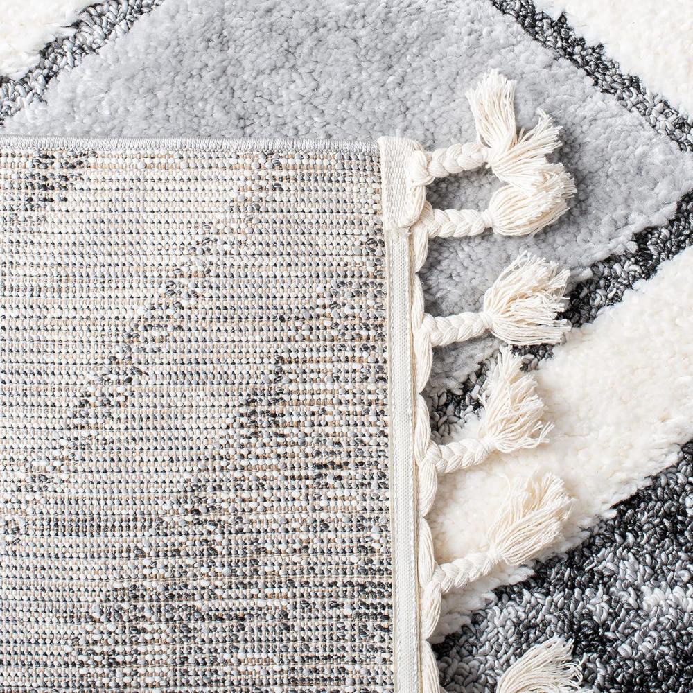 image:imageSAFAVIEH Area Rug 8x10  Moroccan Tassel Shag Collection  Large  Grey amp Ivory Boho Design NonShedding amp Easy Cleaning Plush Pile Ideal for Living Room Bedroom Dining Space MTS676FGreyIvory