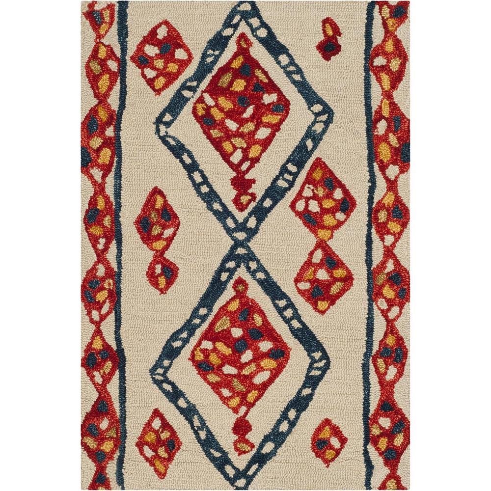 image:imageSAFAVIEH Aspen Collection Accent Rug 4 x 6 Green amp Ivory Handmade Moroccan Boho Tribal Wool Ideal for High Traffic Areas in Entryway Living Room Bedroom APN702YIvoryMulti