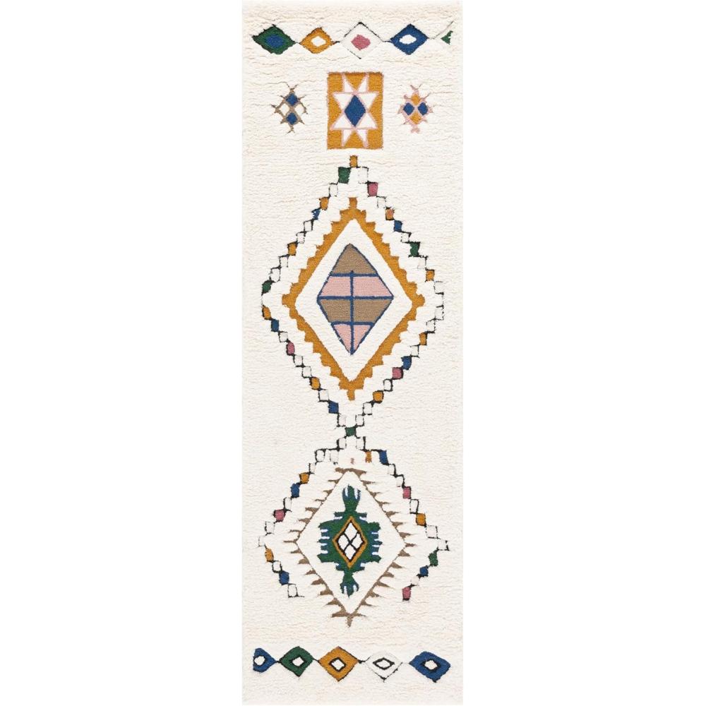 image:imageSAFAVIEH Casablanca Collection Area Rug 6 x 9 IvoryGreen Geometric Design Plush 18 Inch Thick Ideal for High Traffic Areas in Living Room Bedroom Dining CSB921AIvoryGreen