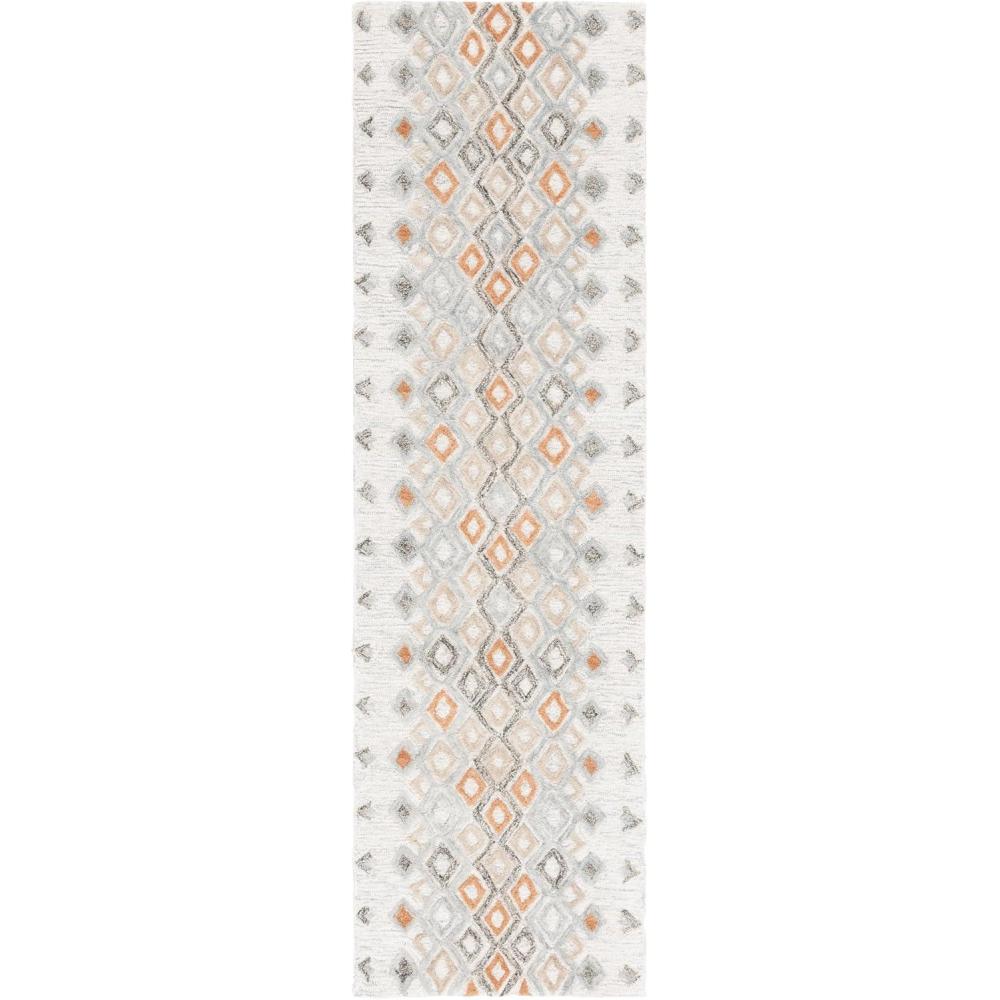 image:imageSAFAVIEH Casablanca Shag Collection Area Rug 6 x 9 Ivory amp Rust Handmade Moroccan Boho Wool Ideal for Living Room Bedroom Dining Room CSB645A6IvoryRust
