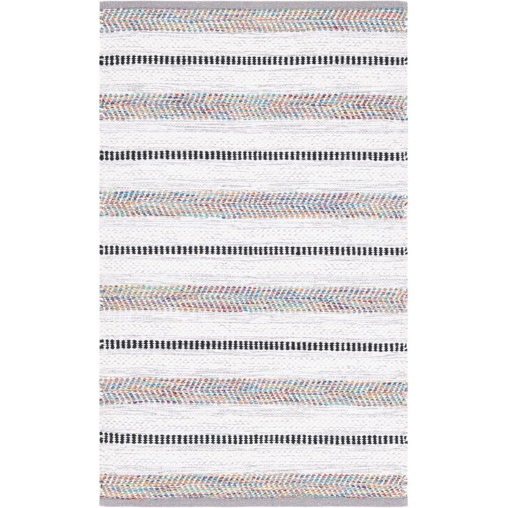 image:imageSAFAVIEH Kilim Collection Area Rug 6 x 9 Blue amp Ivory Flat Weave Rustic Boho Tribal Design NonShedding amp Easy Care Ideal for High Traffic Areas in Living Room Bedroom KLM763MGreyIvory