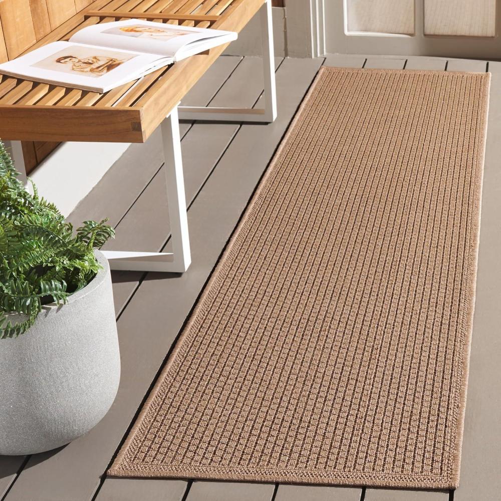 image:imageSAFAVIEH Washable Rug Outdoor Atrium Sisal Collection 5 x 76 Beige NonShedding amp Easy to Clean Ideal for Patio Backyard Mudroom ATM102BBeige
