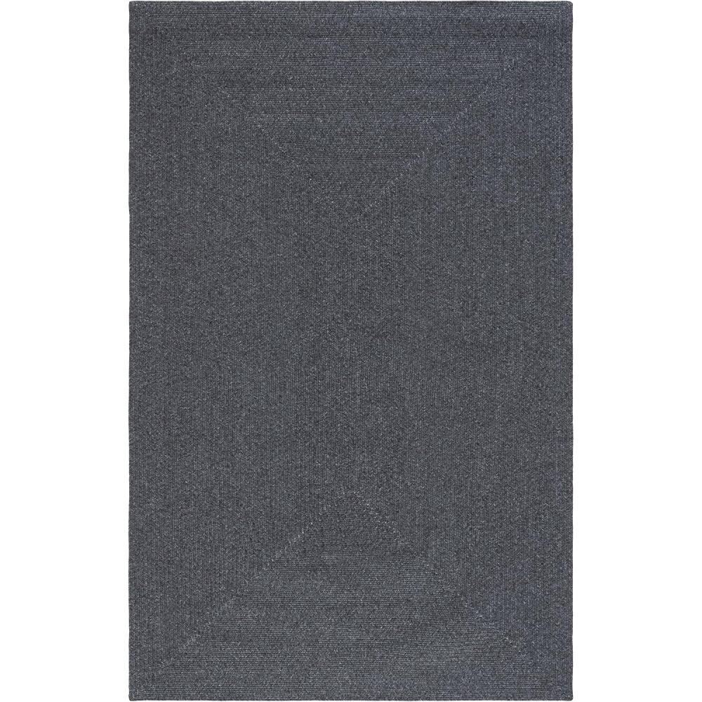 image:imageSAFAVIEH Washable Rug Outdoor Braided Collection 8 x 10 Grey amp Ivory Handmade amp Reversible NonShedding amp Easy to Clean Ideal for Patio Backyard Mudroom BRA201FBlack