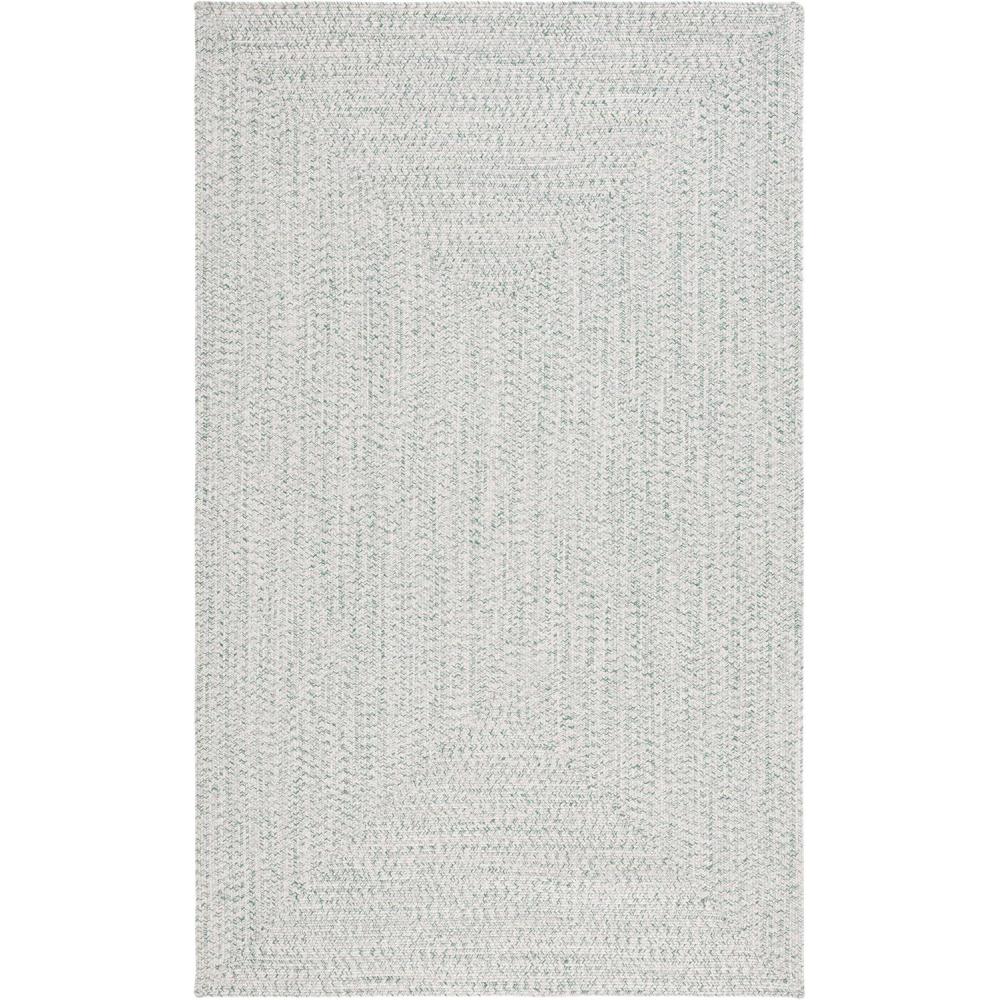image:imageSAFAVIEH Washable Rug Outdoor Braided Collection 8 x 10 Grey amp Ivory Handmade amp Reversible NonShedding amp Easy to Clean Ideal for Patio Backyard Mudroom BRA201FIvoryGreen