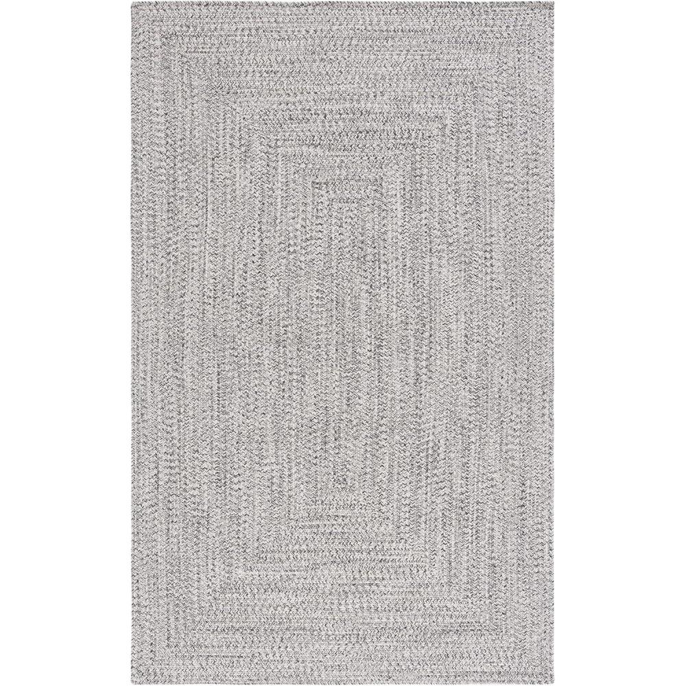 image:imageSAFAVIEH Washable Rug Outdoor Braided Collection 8 x 10 Grey amp Ivory Handmade amp Reversible NonShedding amp Easy to Clean Ideal for Patio Backyard Mudroom BRA201FGreyIvory