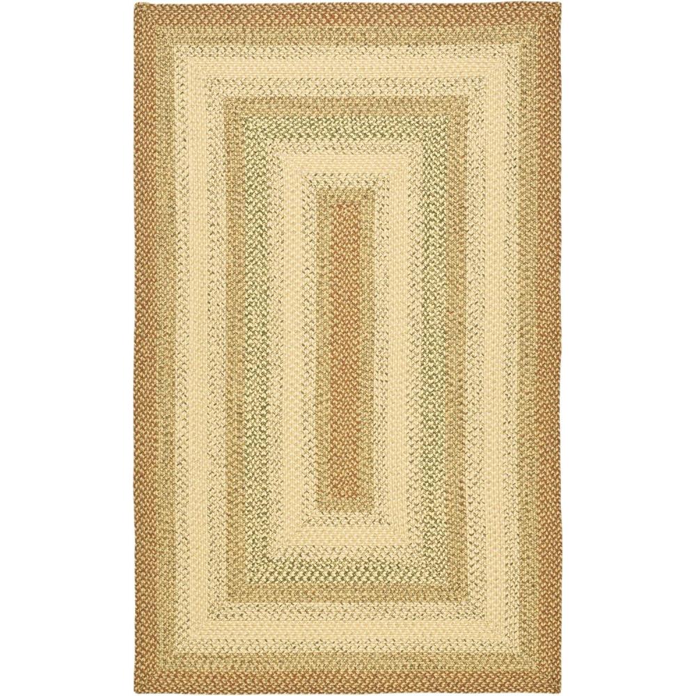 image:imageSAFAVIEH Washable Rug Outdoor Braided Collection 8 x 10 Rust amp Multi Handmade amp Reversible NonShedding amp Easy to Clean Ideal for Patio Backyard Mudroom BRD303ARustMulti
