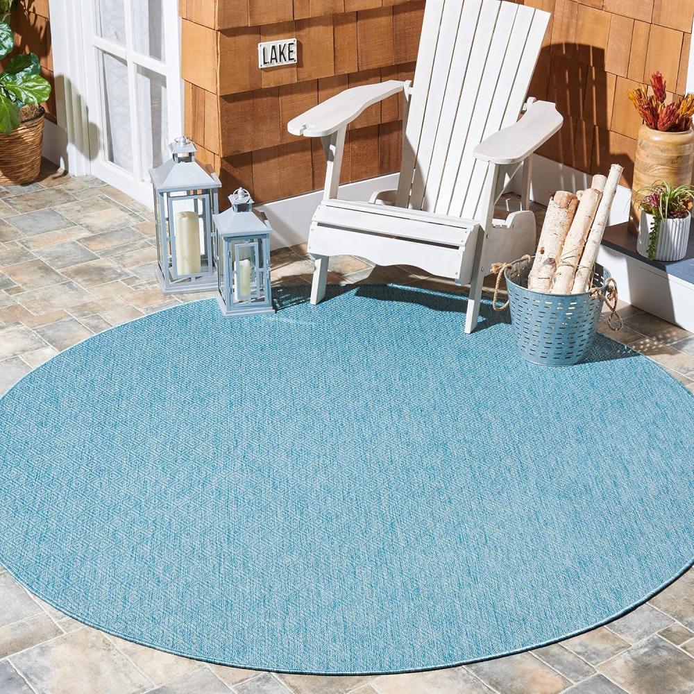 image:imageSAFAVIEH Washable Rug Outdoor Courtyard Collection 10 x 14 Grey NonShedding amp Easy Cleaning Ideal for Patio Backyard Mudroom CY852036811AquaAqua
