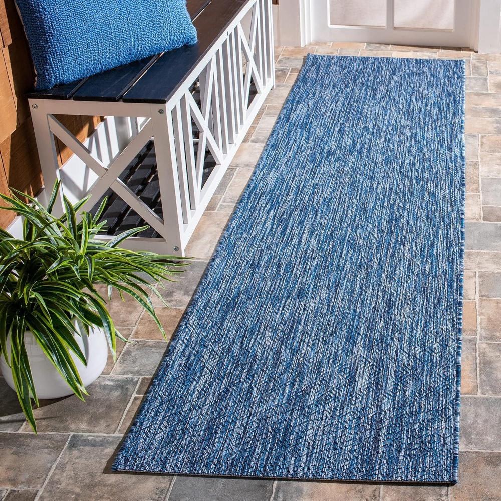 image:imageSAFAVIEH Washable Rug Outdoor Courtyard Collection 10 x 14 Grey NonShedding amp Easy Cleaning Ideal for Patio Backyard Mudroom CY852036811NavyNavy