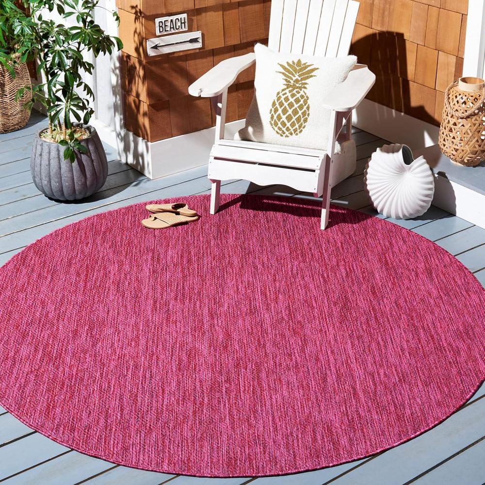 image:imageSAFAVIEH Washable Rug Outdoor Courtyard Collection 10 x 14 Grey NonShedding amp Easy Cleaning Ideal for Patio Backyard Mudroom CY852036811RedPink