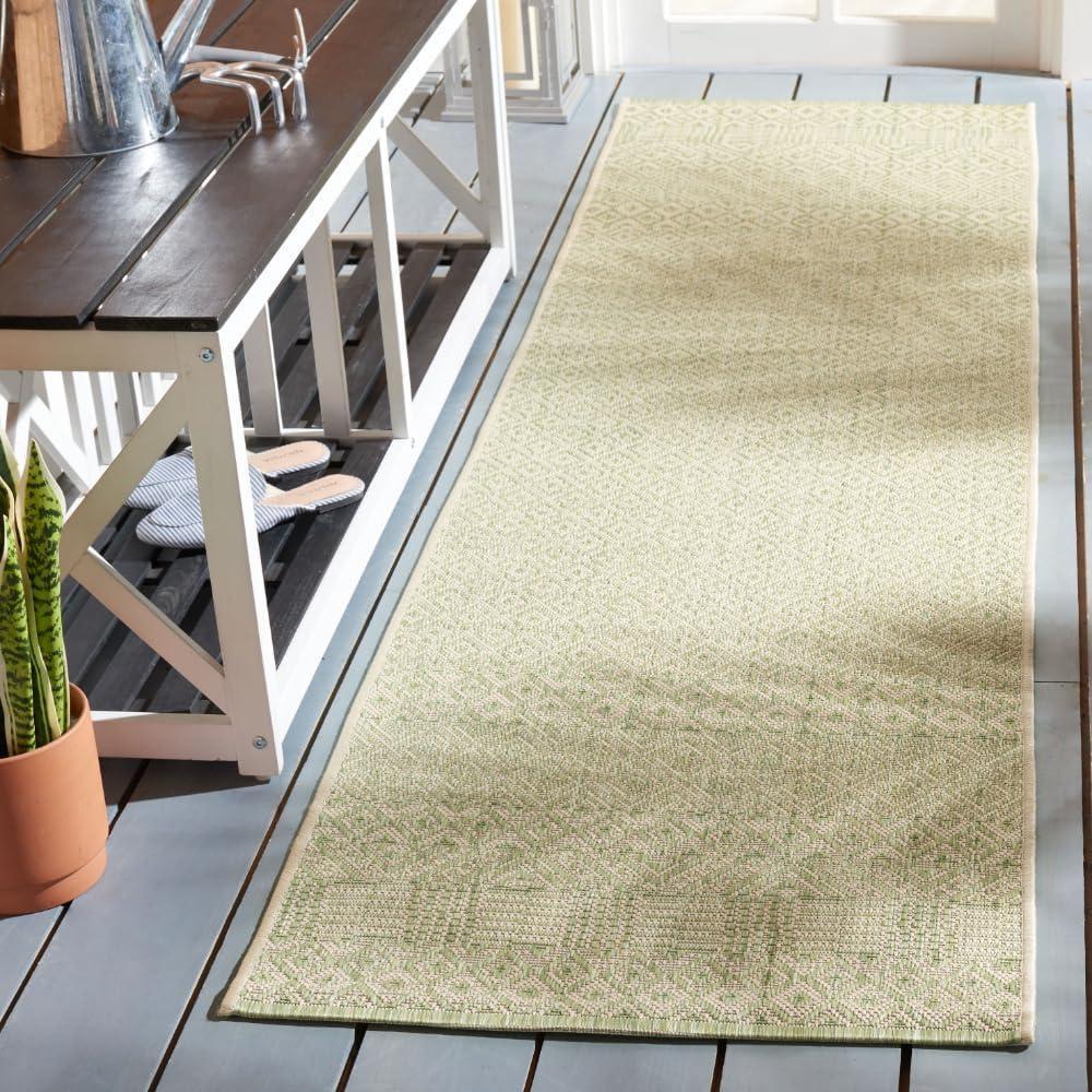 image:imageSAFAVIEH Washable Rug Outdoor Courtyard Collection 8 x 10 Beige amp Red NonShedding amp Easy Cleaning Ideal for Patio Backyard Mudroom DIning Space CY623523812BeigeGreen