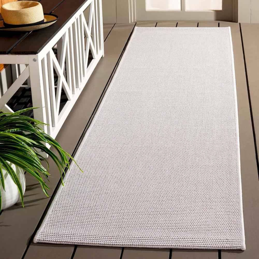 image:imageSAFAVIEH Washable Rug Outdoor Sisal AllWeather Collection 8 x 10 Natural NonShedding amp Easy to Clean Ideal for Patio Backyard Mudroom SAW642BIvoryBeige