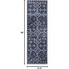SAFAVIEH Area Rug 8×10 – Adirondack Collection – Large – Navy & Silver, Moroccan Boho Tribal Design, Non-Shedding & Easy Cleaning, Ideal for Living Room, Bedroom, Office, Dining Space (ADR208N)(Navy/Silver)