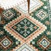 SAFAVIEH Area Rug 8×10 – Aspen Collection – Large – Ivory & Multi, Handmade Wool, Moroccan Boho Tribal Design, Ideal for Living Room, Bedroom, Office, Dining Space (APN706A)(Green/Ivory)