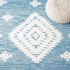 SAFAVIEH Area Rug 8×10 – Aspen Collection – Large – Rust & Ivory, Handmade Wool, Moroccan Boho Tribal Design, Ideal for Living Room, Bedroom, Office, Dining Space (APN550P)(Blue/Ivory)