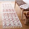 SAFAVIEH Area Rug 8×10 – Berber Fringe Shag Collection – Large – Cream & Dark Grey, Moroccan Design, Non-Shedding & Easy Cleaning, Thick Pile, Ideal for Living Room, Bedroom, Dining Space (BFG516A)(Ivory/Rust)