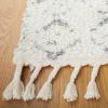 SAFAVIEH Area Rug 8×10 – Berber Fringe Shag Collection – Large – Cream & Dark Grey, Moroccan Design, Non-Shedding & Easy Cleaning, Thick Pile, Ideal for Living Room, Bedroom, Dining Space (BFG516A)(Ivory/Grey)