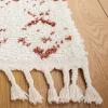 SAFAVIEH Area Rug 8×10 – Berber Fringe Shag Collection – Large – Cream & Dark Grey, Moroccan Design, Non-Shedding & Easy Cleaning, Thick Pile, Ideal for Living Room, Bedroom, Dining Space (BFG516A)(Ivory/Rust)
