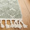 SAFAVIEH Area Rug 8×10 – Berber Fringe Shag Collection – Large – Cream & Dark Grey, Moroccan Design, Non-Shedding & Easy Cleaning, Thick Pile, Ideal for Living Room, Bedroom, Dining Space (BFG516A)(Sage/Ivory)