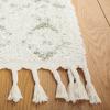 SAFAVIEH Area Rug 8×10 – Berber Fringe Shag Collection – Large – Cream & Dark Grey, Moroccan Design, Non-Shedding & Easy Cleaning, Thick Pile, Ideal for Living Room, Bedroom, Dining Space (BFG516A)(Ivory/Sage)