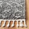 SAFAVIEH Area Rug 8×10 – Berber Fringe Shag Collection – Large – Cream & Dark Grey, Moroccan Design, Non-Shedding & Easy Cleaning, Thick Pile, Ideal for Living Room, Bedroom, Dining Space (BFG516A)(Grey/Ivory)