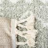 SAFAVIEH Area Rug 8×10 – Berber Fringe Shag Collection – Large – Cream & Dark Grey, Moroccan Design, Non-Shedding & Easy Cleaning, Thick Pile, Ideal for Living Room, Bedroom, Dining Space (BFG516A)(Sage/Ivory)
