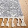 SAFAVIEH Area Rug 8×10 – Berber Fringe Shag Collection – Large – Cream & Dark Grey, Moroccan Design, Non-Shedding & Easy Cleaning, Thick Pile, Ideal for Living Room, Bedroom, Dining Space (BFG516A)(Light Grey/Ivory)