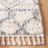 SAFAVIEH Area Rug 8×10 – Berber Fringe Shag Collection – Large – Cream & Grey, Moroccan Design, Non-Shedding & Easy Cleaning, Plush Thick Pile, Ideal for Living Room, Bedroom, Dining Space (BFG626A)(Cream/Grey)