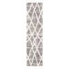SAFAVIEH Area Rug 8×10 – Berber Fringe Shag Collection – Large – Creme & Black, Moroccan Design, Non-Shedding & Easy Cleaning, Plush Thick Pile, Ideal for Living Room, Bedroom, Dining Space (BFG628B)(Grey/Cream)