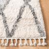 SAFAVIEH Area Rug 8×10 – Berber Fringe Shag Collection – Large – Creme & Black, Moroccan Design, Non-Shedding & Easy Cleaning, Plush Thick Pile, Ideal for Living Room, Bedroom, Dining Space (BFG628B)(Cream/Blue)