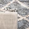 SAFAVIEH Area Rug 8×10 – Berber Fringe Shag Collection – Large – Creme & Black, Moroccan Design, Non-Shedding & Easy Cleaning, Plush Thick Pile, Ideal for Living Room, Bedroom, Dining Space (BFG628B)(Dark Grey/Cream)