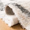 SAFAVIEH Area Rug 8×10 – Berber Fringe Shag Collection – Large – Creme & Black, Moroccan Design, Non-Shedding & Easy Cleaning, Plush Thick Pile, Ideal for Living Room, Bedroom, Dining Space (BFG628B)(Creme/Black)