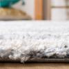 SAFAVIEH Area Rug 8×10 – Berber Fringe Shag Collection – Large – Creme & Black, Moroccan Design, Non-Shedding & Easy Cleaning, Plush Thick Pile, Ideal for Living Room, Bedroom, Dining Space (BFG628B)(Dark Grey/Cream)