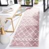 SAFAVIEH Area Rug 8×10 – Berber Shag Collection – Large – Navy & Ivory, Moroccan Design, Non-Shedding & Easy Cleaning, Plush Thick Pile, Ideal for Living Room, Bedroom, Dining Space (BER165N)(Light Rose/Ivory)