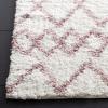 SAFAVIEH Area Rug 8×10 – Berber Shag Collection – Large – Navy & Ivory, Moroccan Design, Non-Shedding & Easy Cleaning, Plush Thick Pile, Ideal for Living Room, Bedroom, Dining Space (BER165N)(Ivory/Light Rose)