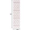 SAFAVIEH Area Rug 8×10 – Berber Shag Collection – Large – Navy & Ivory, Moroccan Design, Non-Shedding & Easy Cleaning, Plush Thick Pile, Ideal for Living Room, Bedroom, Dining Space (BER165N)(Ivory/Light Rose)